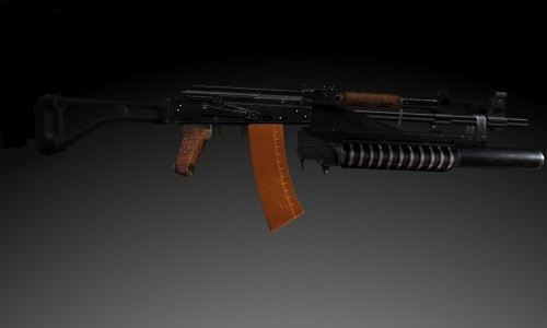 Оружие AK47 с подствольником для css - Скачать