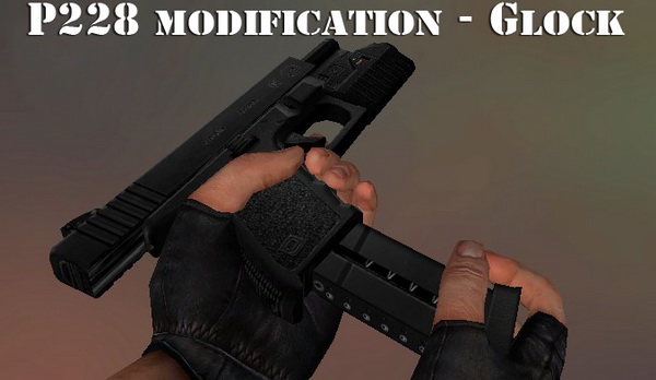 Пистолет P228 модификация Glock для css - Скачать